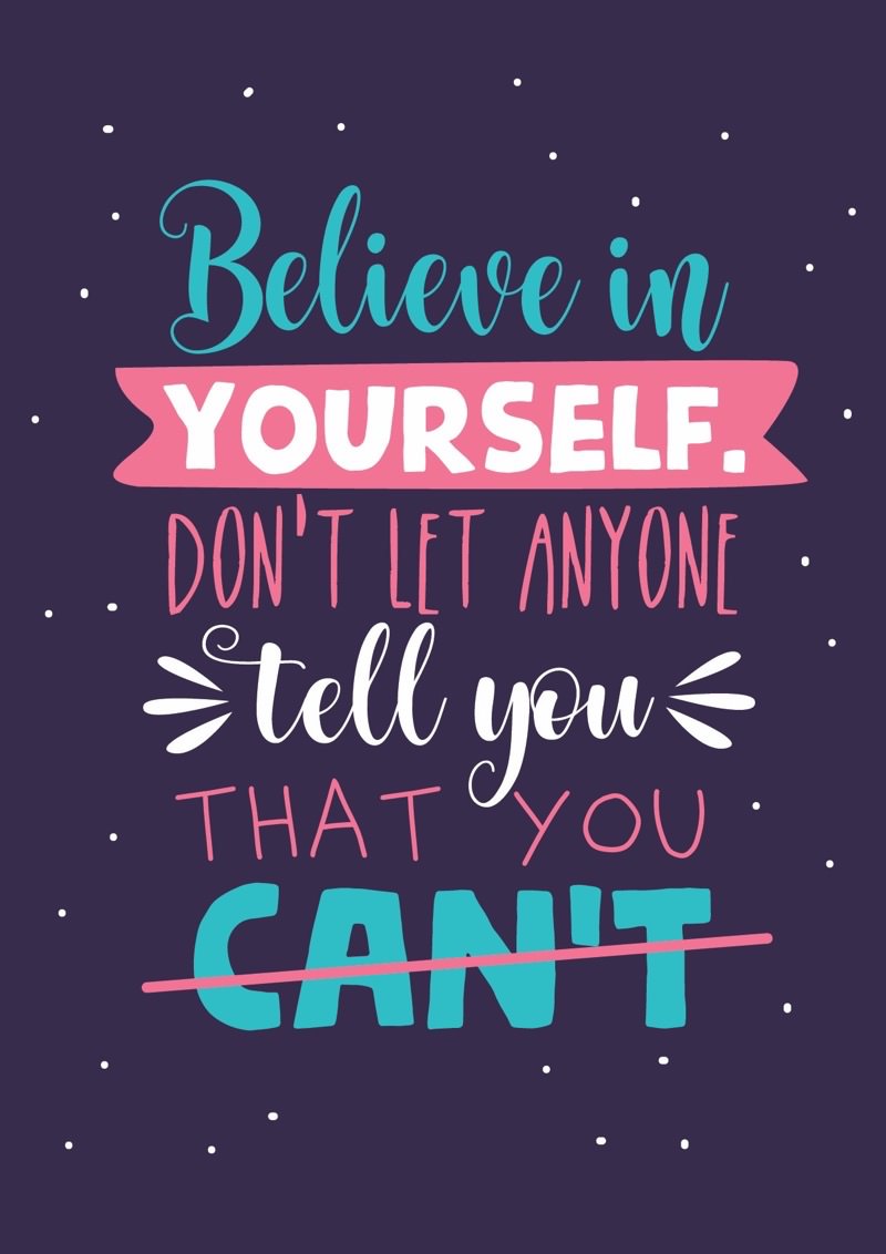 custom Frases en Inglés Believe in yourself